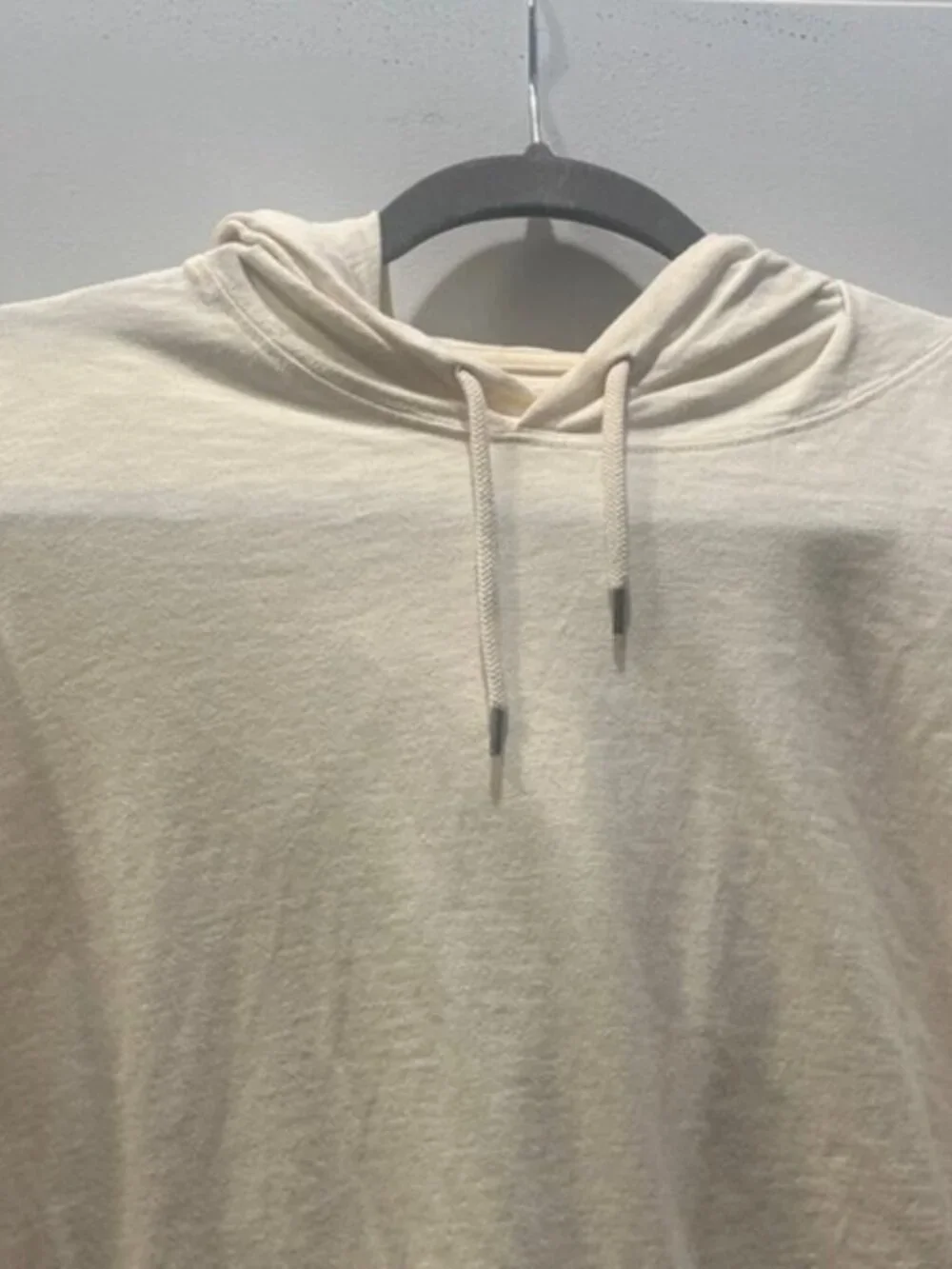 J. Crew Cream Hoodie with Drawstring